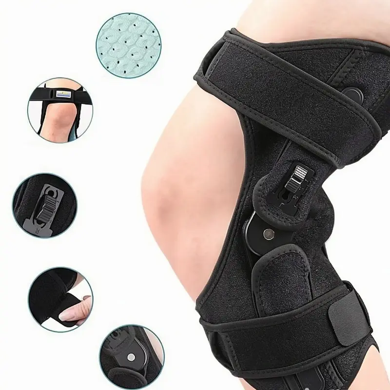 Adjustable Knee Support Brace, Patella Stabilizer Knee Brace, Three-Stage Adjustable Patellar Assist Device, Single Unit, Ideal for Sports, Fitness, Hiking, Knee Protection