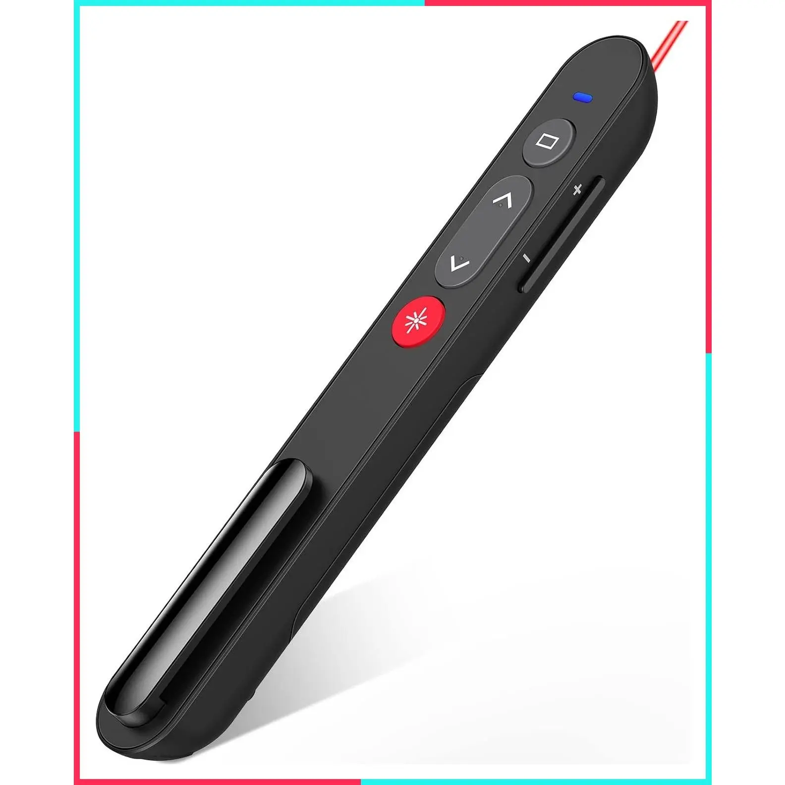 Laser Pointer for Presentations, Wireless Presenter Clicker for PowerPoint Slide with Hyperlink & Volume Control, Presentation Remote for Mac/Computer/Laptop, Google Slide/PPT/Keynote