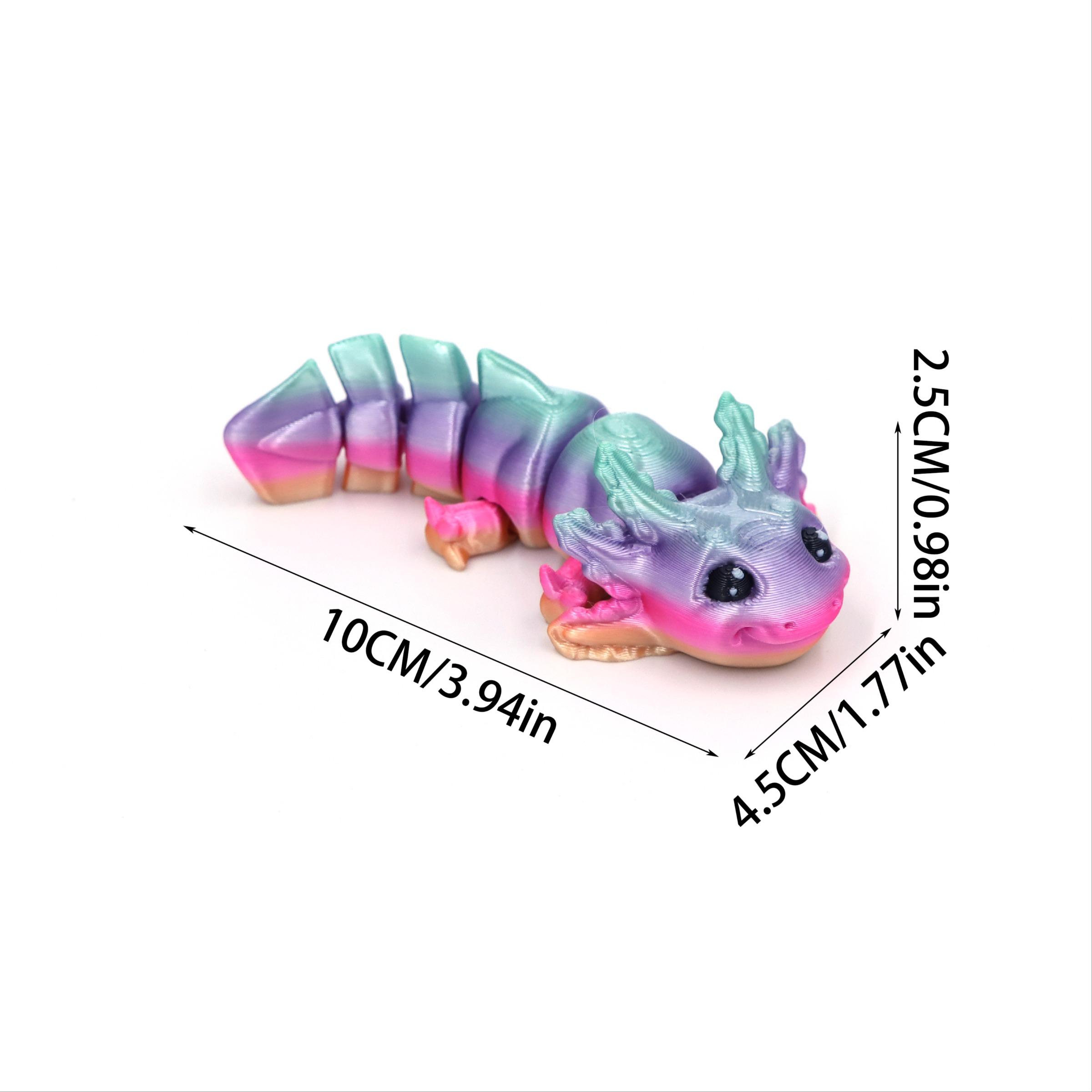 3D Printed Axolotl Figurine, 1 Count Cute Articulated Axolotl Figure, Home Decor Ornament, Perfect Gift for Collectors and Creators, Collectible Figurines