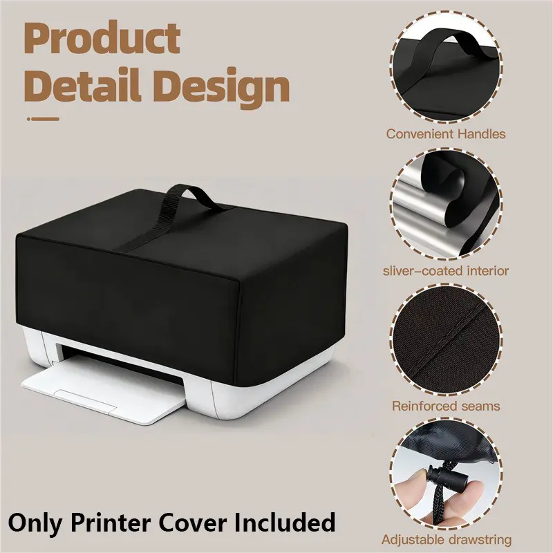 1pc Oxford Fabric Printer Waterproof Dustproof Cover, Office Copier Engraver Universal Device Storage Protection Bag, Durable Protective Case