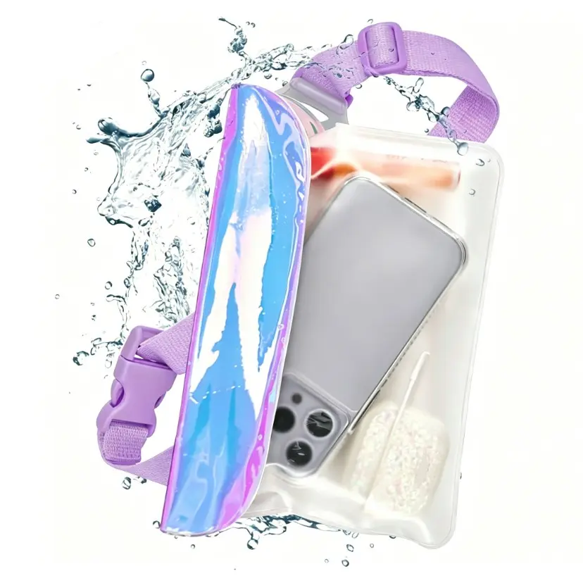 lP68 Waterproof Fanny Pack, Large Capacity Touch Screen Dry Bag forKayaking,Paddle Boarding,Waterpark &Swimming Essentials, Adjustable Waist StrapPouch for Cell Phone