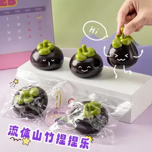 Fluid mangosteen pinch music decompression food toy slow rebound mud feeling vent tpr dragon and phoenix bucket