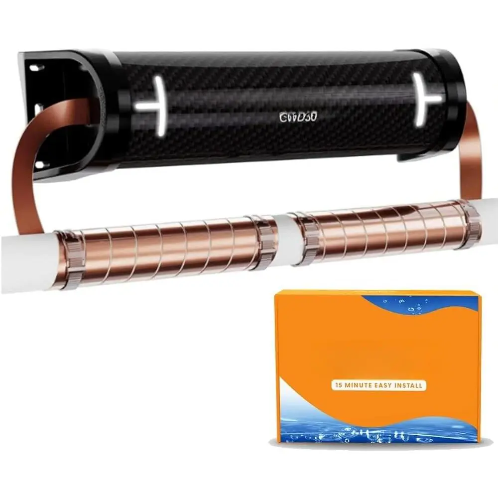 Capacitive  Water Descaler Whole House Solution - No-Salt Softener System, Reduces Limescale Effects and Mineral Buildup - Model CWD230, Compatible with Pipes Up of to 2 Inches