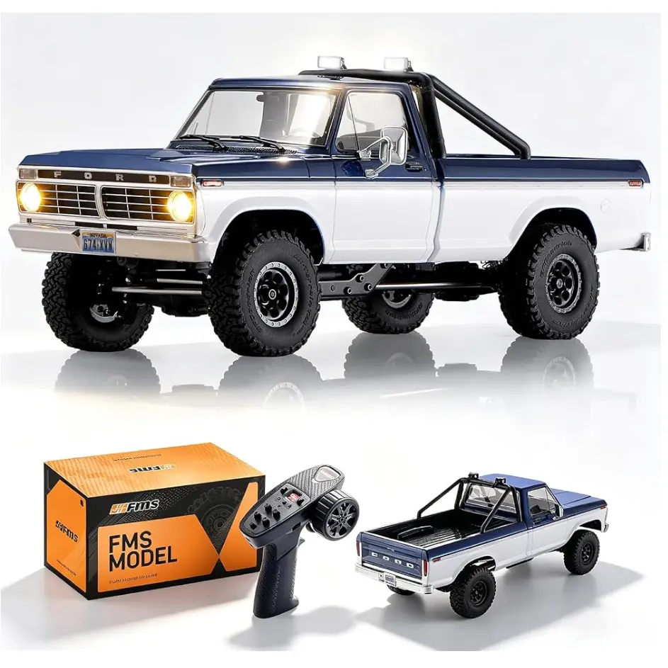 NEW!!FMS 1:18 FCX18 II Ford F-100 RTR Brushed (199mm Wheelbase)
