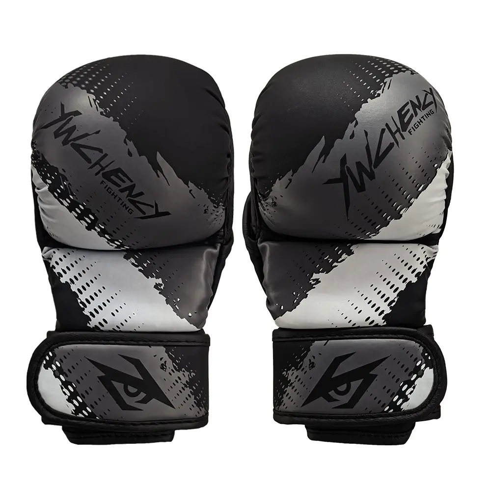 Professional Adult Mixed Martial Arts Boxing Training Gloves, Leather Padding, Knuckle Protection, Suitable for Sandbags, Punching Gloves