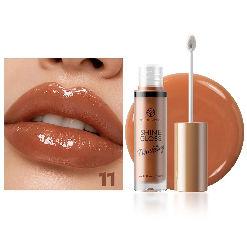 YOUNG VISION  High Gloss Shiny Lip Gloss, Refreshing Texture, Non-Sticky, Plump Lips, Enhances Lip Shine, Liquid Form, Single Unit, Glowy Lip