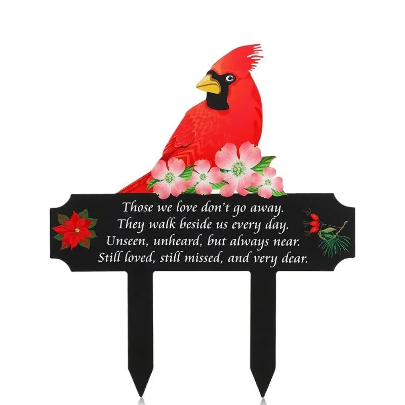 Wooden Memorial Plaque, Floral Design Tribute Sign, Waterproof Outdoor Cemetery Decoration, Gift for Bereavement, Yang Wood