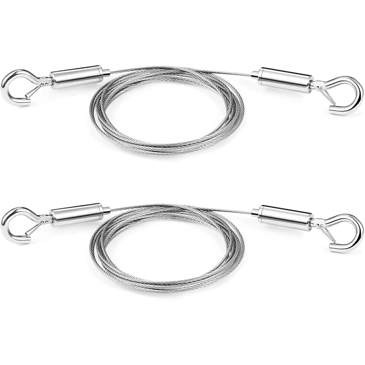 Picture Hanging Wire Kit, Heavy-Duty Mirror Hanging Kit, 2-Pack, 6.6 Feet| Adjustable heavy-duty stainless steel wire rope, used for hanging picture frames, mirrors, lamps, flower pots, with a load capacity of up to 20kg
