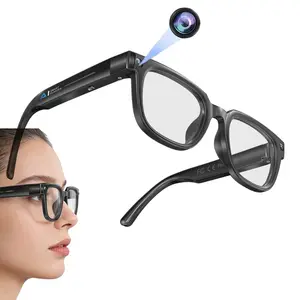 Women’s Smart Glasses, AI Glasses with Camera, Wearable Tech Glasses, 8MP Camera, Hands-free Video Recording, 110 Degree Wide Angle Lens, 3D Stereo Sound, 290Mah 8 Hours Battery Life Daily Use,  AI Video Translation, Bluetooth Call, Music Control
