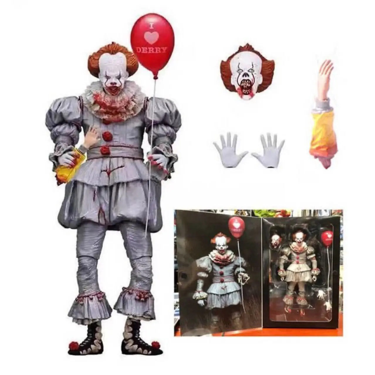 Neca 2017 Movie It Deluxe Limited Edition Collectible Figure, Desktop Decor, Halloween Gift, Party Prize, Action Figure Model