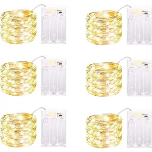 6 Pack LED Fairy Lights Battery Operated with Timer, 13FT 40LED Waterproof Firefly Lights Silver Wire Mini Twinkle String Lights for Wedding Christmas Birthday Party Mason jar Decorations, Warm Whitefidget toys