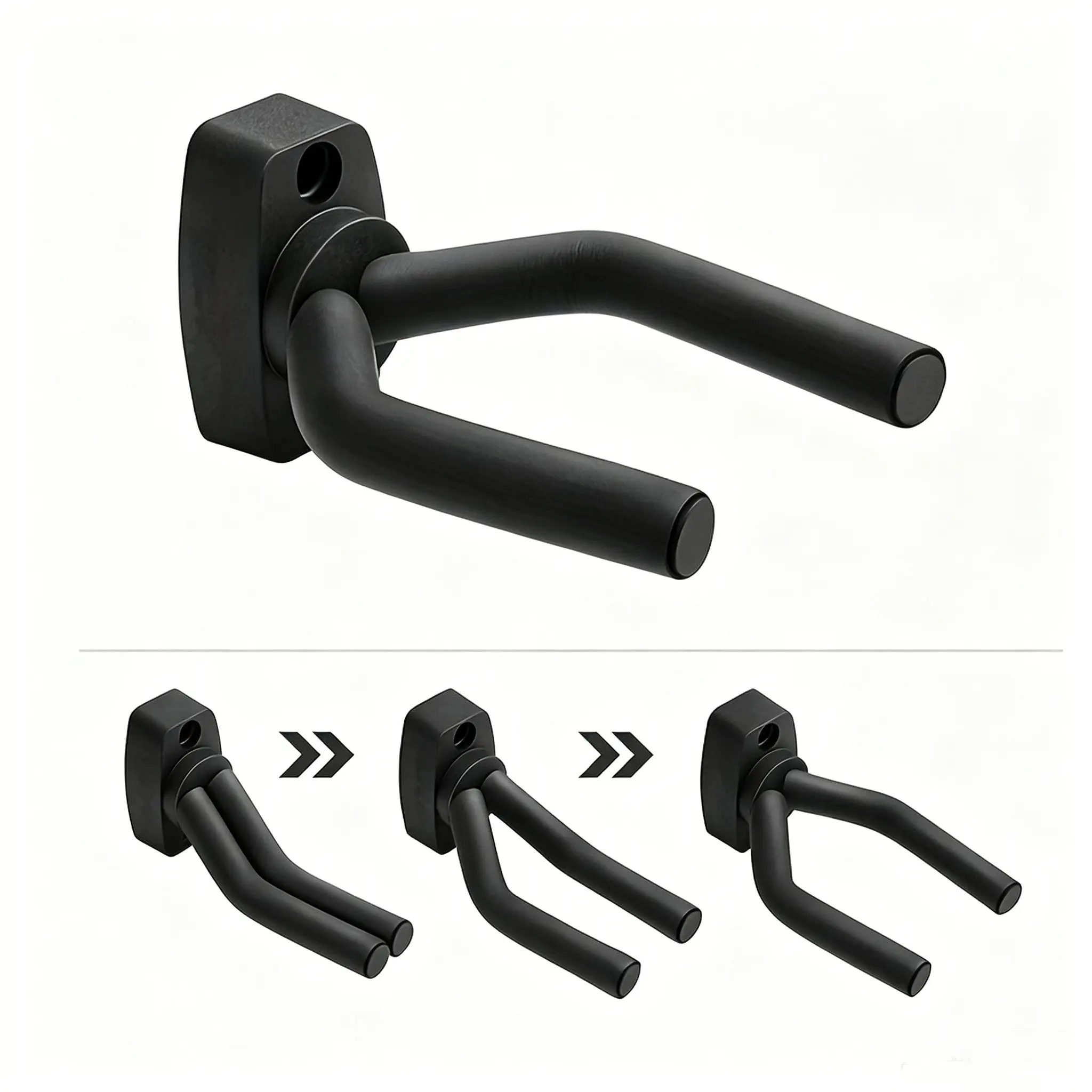 2-Pack Guitar Holder Wall Mount, Space-Saving Dual Stand, Easy Install for Acoustic & Electric Guitars, Sturdy Alloy, Home Studio Organizer, Guitar Stands