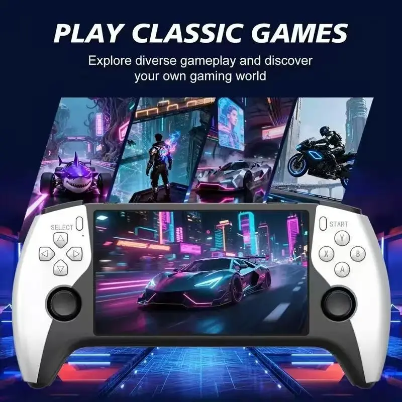 2026 New Sf3500 Upgrade Handheld Video Game Console, Portable Gaming Host, 5-Inch IPS Full HD Screen, 3000mah Long Battery Life, Ideal for Gamers