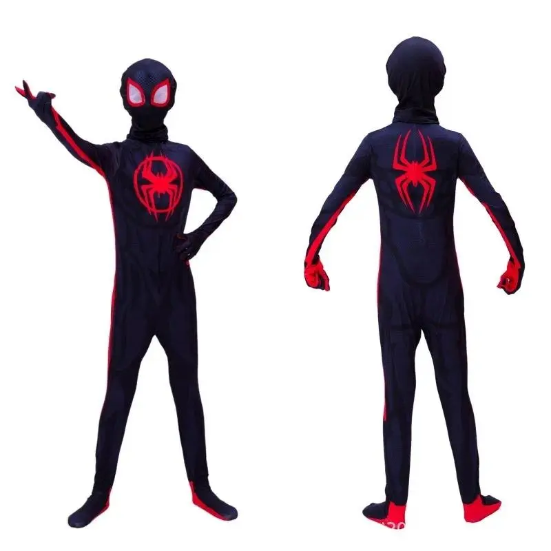 New Superhero Costume Fantasy Jumpsuit Suit Boys Movie Hero Cosplay Tights Halloween Mask Dress Up Party Performance Costume