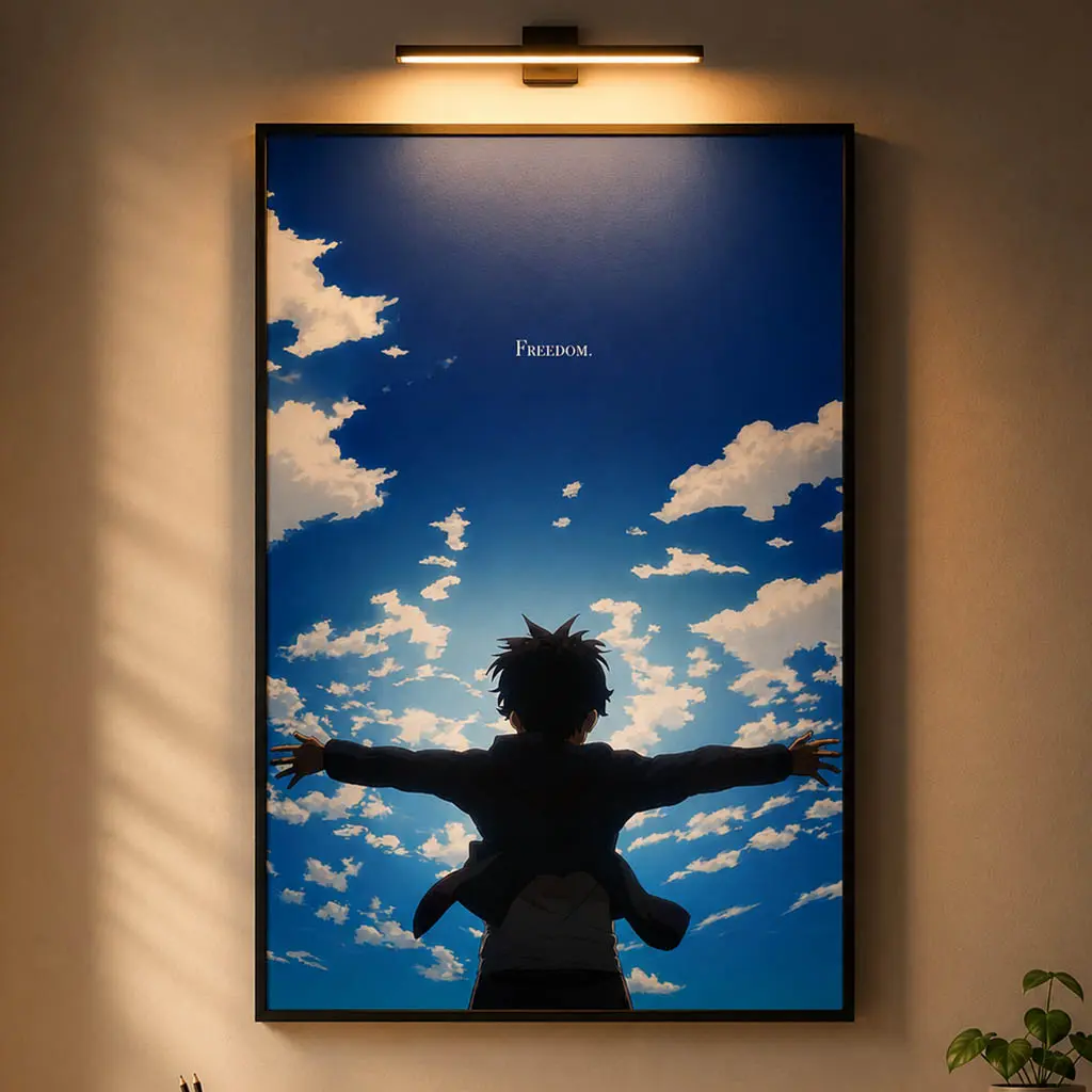 Eren Yeager "Freedom" Quote Poster - Attack on Titan Anime Wall Art, Motivational Manga Print, Aesthetic Decor for Living Room & Bedroom