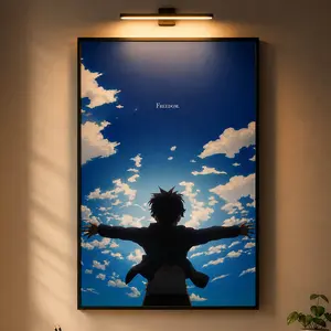 Eren Yeager "Freedom" Quote Poster - Attack on Titan Anime Wall Art, Motivational Manga Print, Aesthetic Decor for Living Room & Bedroom