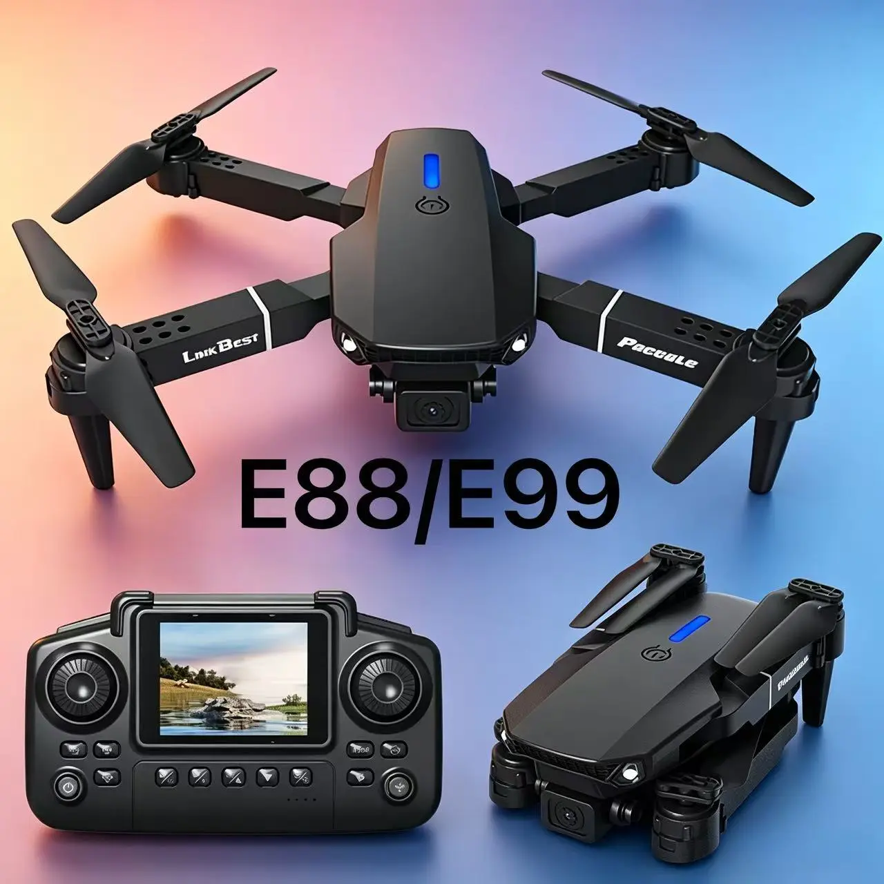 The new version of the E88 drone features screen control, a foldable body, is portable and easy to store, and offers one-touch takeoff and landing. It is suitable as a Christmas, back-to-school, or birthday gift for teenagers