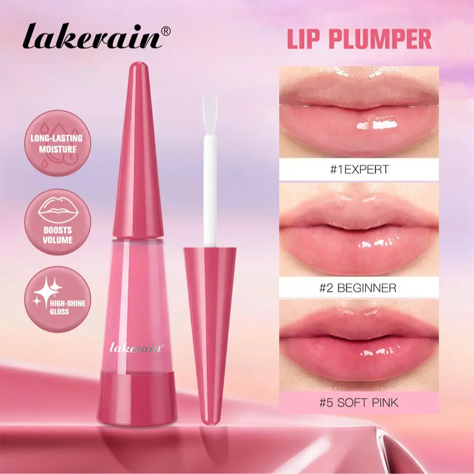7g Lip Plumper Liquid, Moisturizing and Nourishing Colored Lip Gloss, Creates Full Lips, Lip Enhancing Essence, Hydrating and Rich Formula, Lip Plumping Glossy