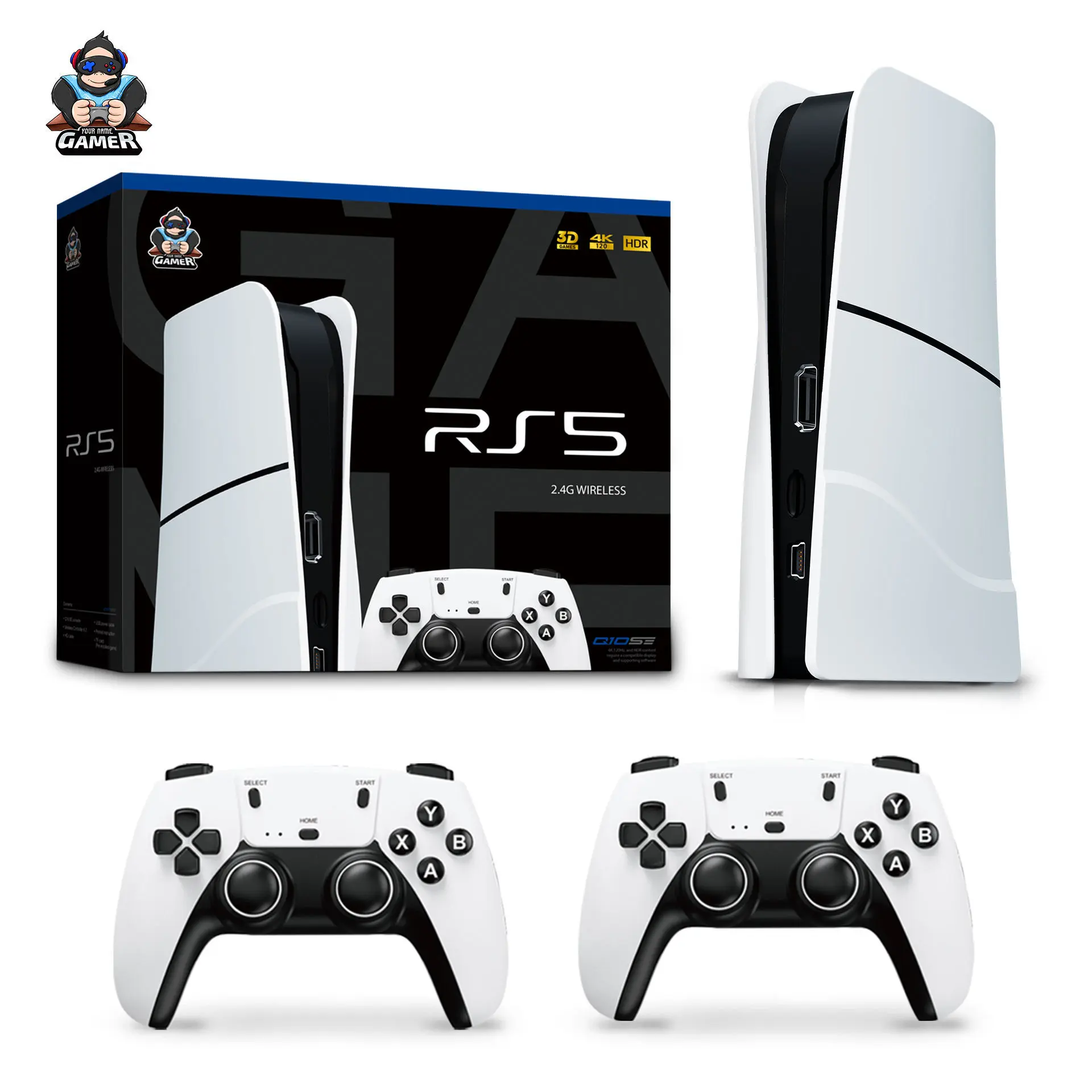 Q10SE RS5 Android Retro Arcade Console, 4K UHD HDMI TV Game System with 50+ Emulators