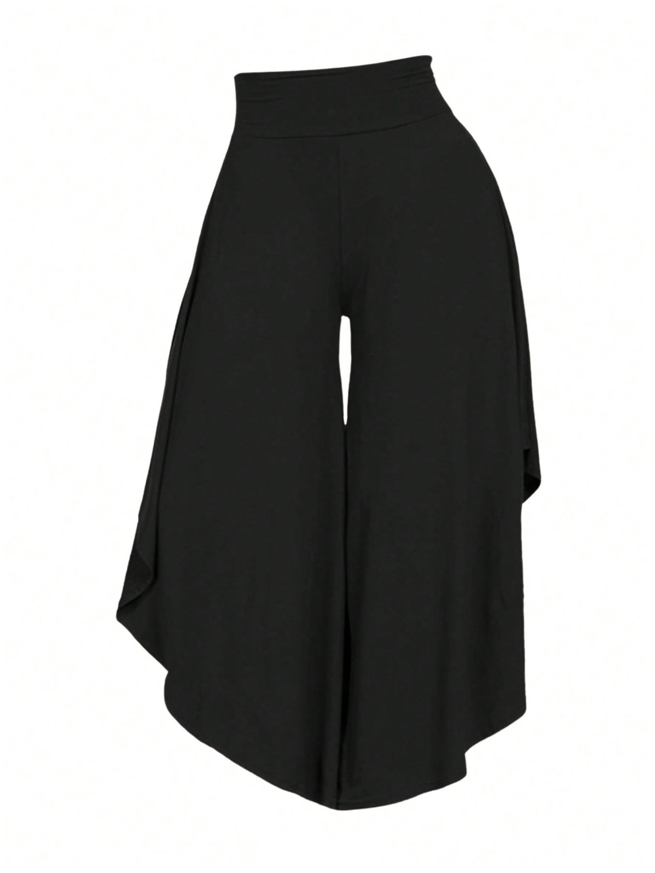 【Plus Size】 Solid Color Wide Leg Pants, Casual Comfy Trousers for Daily Wear, Women's Bottoms for All Seasons