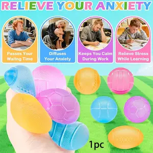 1pc/Multi Pcs Optional Colorful Textured Sports Ball Squishy Toys, Rugby/Basketball/Football Shaped Stress Relief Fidget Balls, Stress Relief Gadgets, Perfect as Kids' Birthday Party Favors & Adults' Home/Office Anxiety Relief Fidget Toys