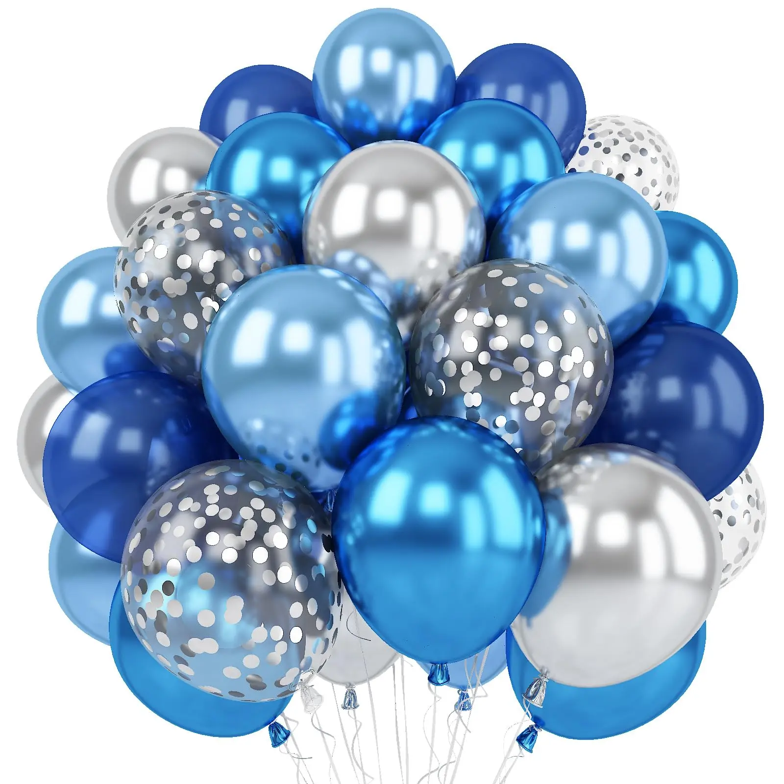 35pcs Party Latex Balloons Set, Wedding and Birthday Chrome Metal Balloons, Helium Fillable Creative Birthday Decorations