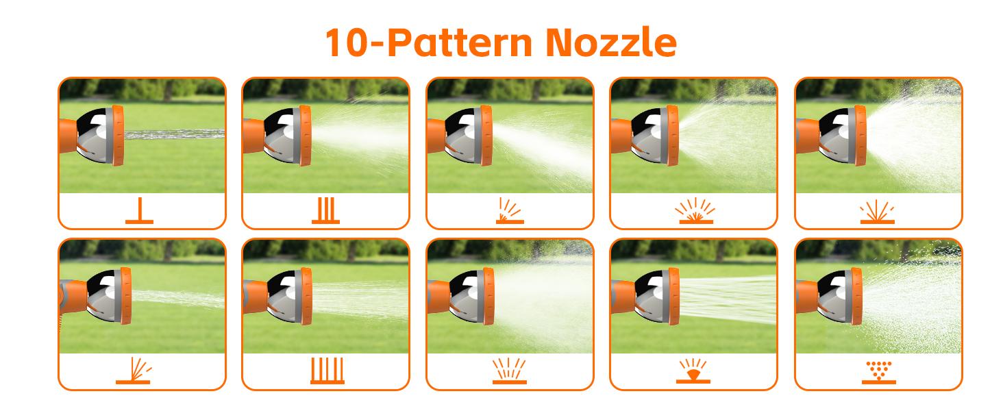 Retractable Garden Hose Reel 100 FT, 1/2" Heavy Duty Garden Hose 435 PSI Burst Pressure, Wall Mounted Water Hose Reel with 10-Pattern Nozzle, 180 °   Swivel, Slow Auto Rewind & Any Length Lock