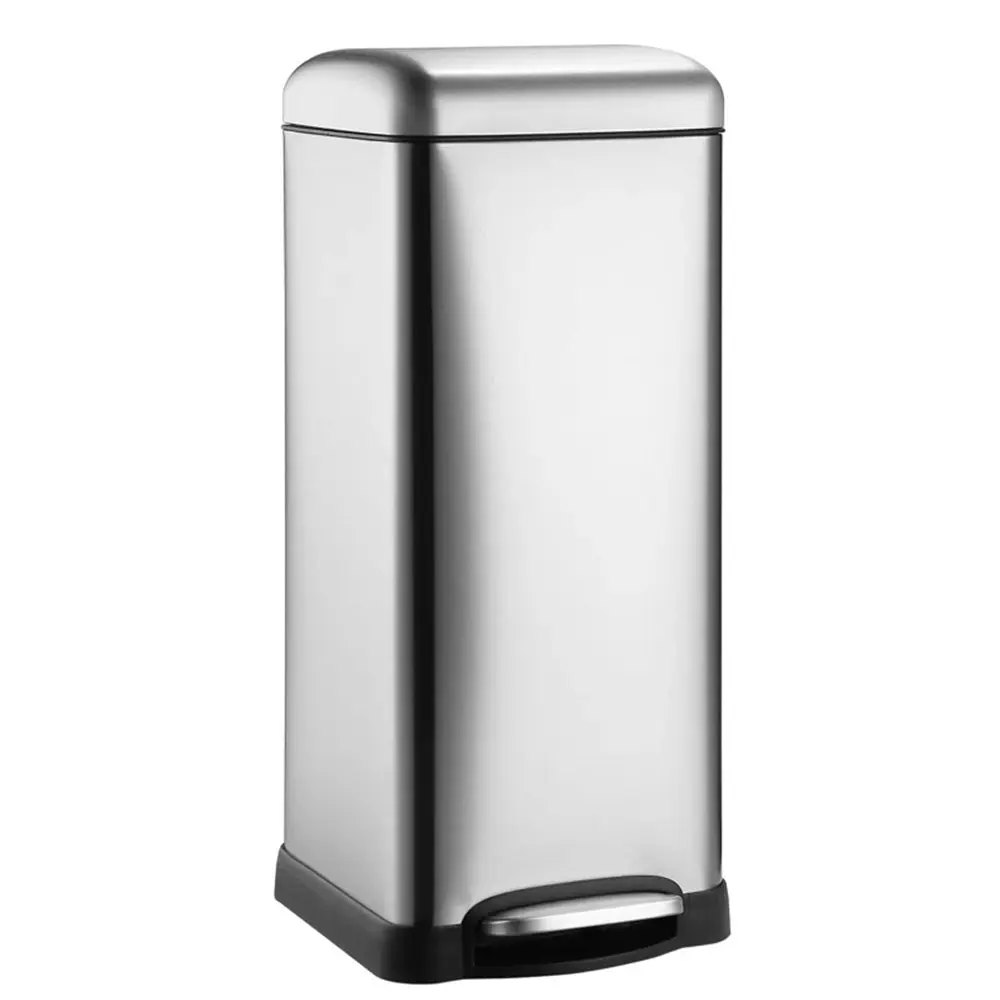 GARVEE8 Gallon (30L) Step Trash Can with Soft-Close Lid, Fingerprint-Proof Stainless Steel, Removable Inner Bucket, Foot Pedal - Perfect for Kitchen, Bathroom, Bedroom, Office, Laundry, and Dorm