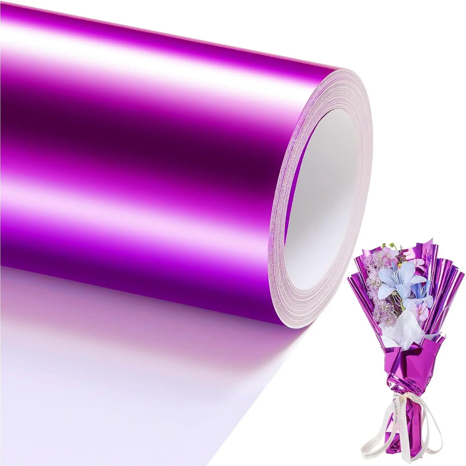 17in X 49Ft Rose Red Metallic Wrapping Paper Roll |  Metal Wrapping Paper Roll for  Wrapping Solid Color Paper for Birthday,Wedding,Bridal Shower PAP12RR15