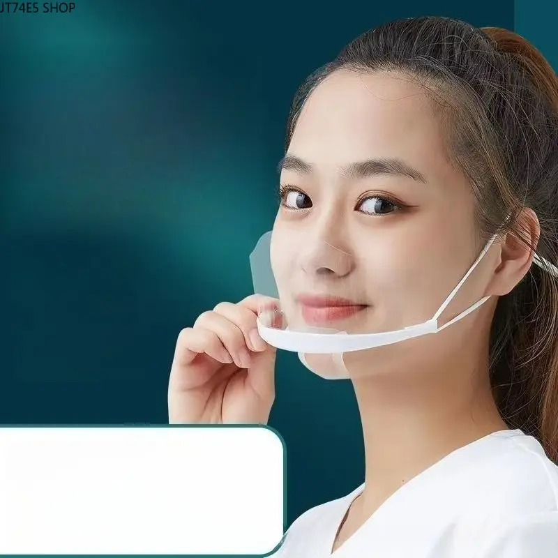 Transparent Unisex Food Service Face Shields, Anti-Splash Saliva Guard for Catering Kitchen Chefs, Unisex Wear