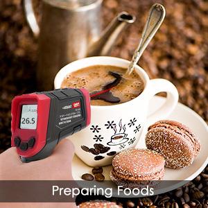 Infrared Thermometer, Laser Temperature Meter -37 ° F~1022 ° F (-32 ° C~550 ° C) IR Temperature Gun (Not for Humans) for Cooking, Frying,,, Meat, Sugar, Freezer