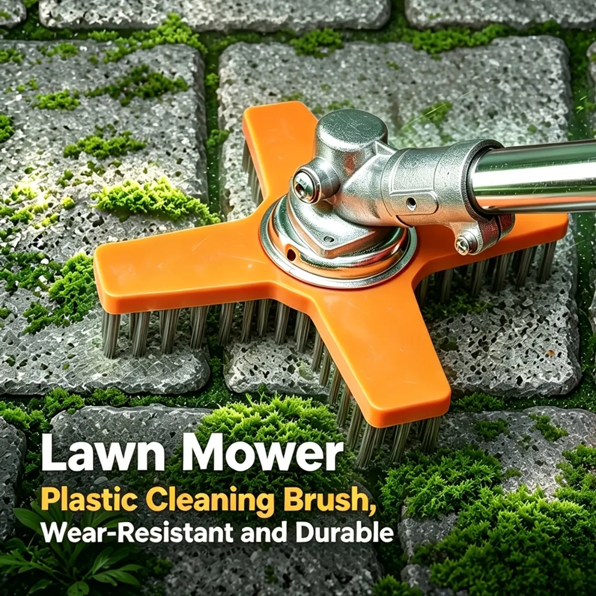 Heavy Duty Wear Resistant 4T Plastic Cleaning Brush Weed Trimmer Head Replacement 25.4mm 1 Inch Arbor Hole Large Area Weeding Cleaning Brush Durable Lawn Mower Attachment for Yard Garden Lawn Care Accessory Black Nylon Grass Trimmer Accessories