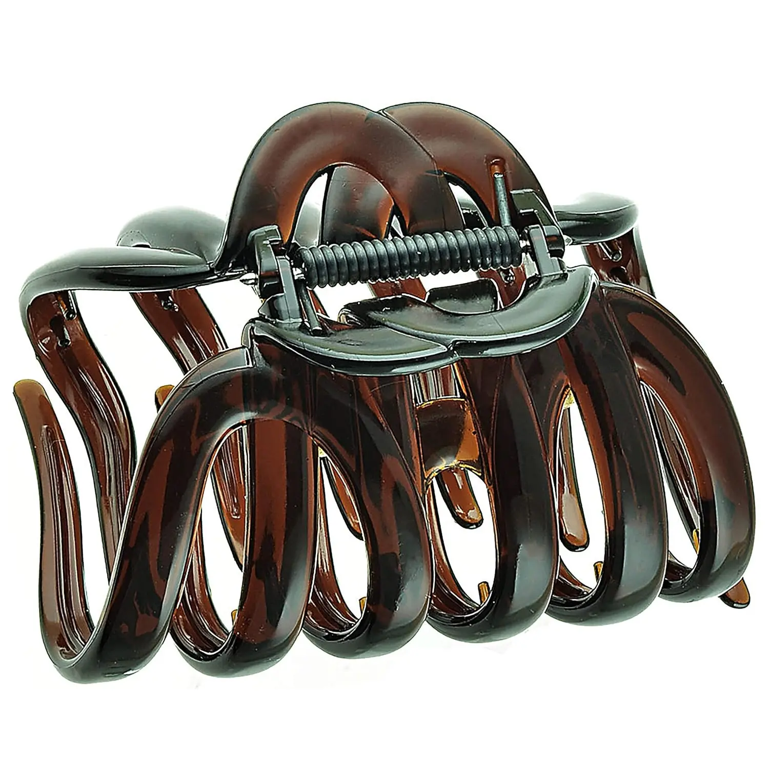 AD718 Octopus French Claw Clips for Women – Large 3.5 Inch Hair Clips for Thick Hair, Long Curly Wavy Hair, XL Strong No-Slip Grip, Cellulose Acetate, Made in France