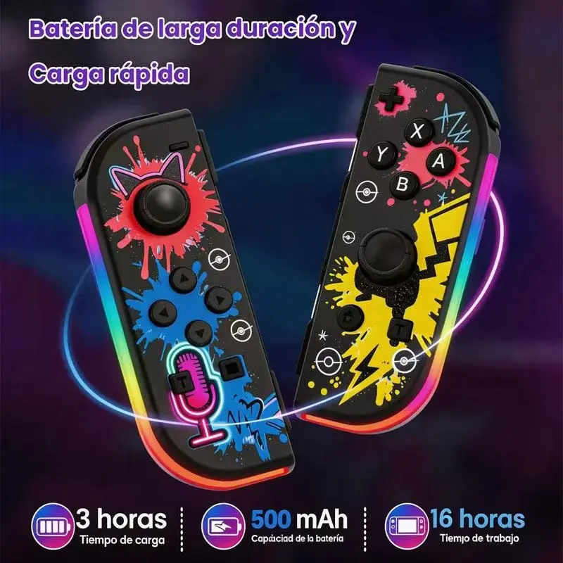 Wireless Game Controller for Switch Lite/oled, Dual Vibration & Wake Function, Ergonomic Design, Replace Joy-Con, Handheld/TV Mode