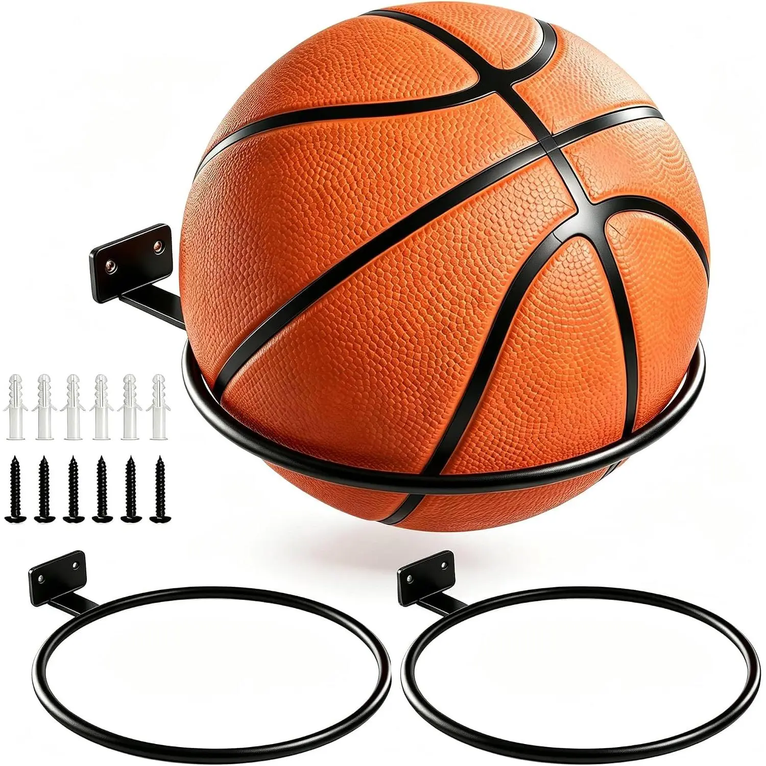 Basketball Holder Wall Mount Soccer Display Rack Ball Display Stand
