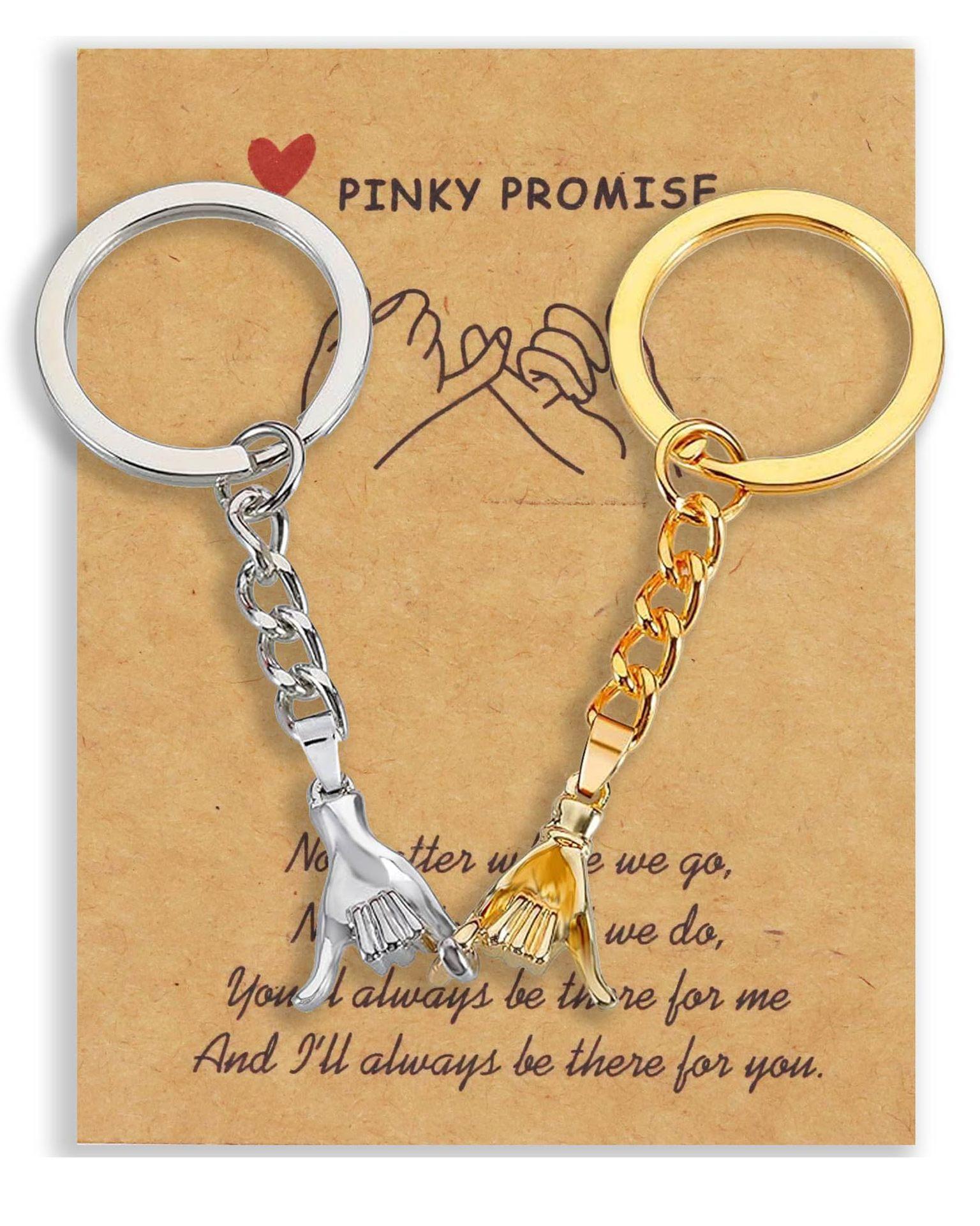 2pcs  Promise Gift Matching Gifts for Him Her  Best Friend fmaily Matching Keychains for Gifts
