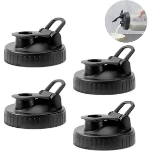 Pour Spout Lids for Ball Wide Mouth Mason Jars, Airtight Canning Jar Flip Cap Top Lid for Drinking, Salad, Dressing Pouring, Leak-Proof, Pack of 4