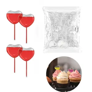 50 Pcs 4ML Heart-Shaped Disposable Plastic Pipettes,Pipettes Liquid Dropper, Ideal for Chocolate Strawberry Sauce Dispensing, Convenient and Hygienic Packaging