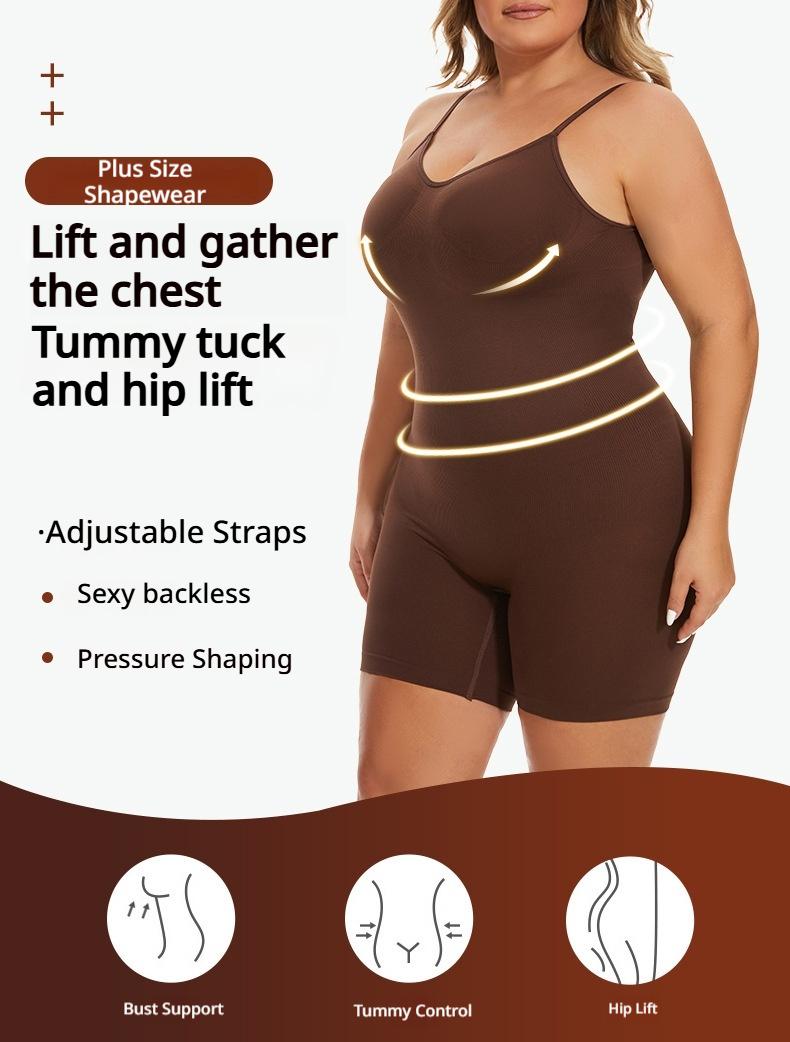 Vela Studio Women's Plus Size Seamless Shapewear with Straps and Flat Angles, Enhances and Lifts to Maintain a Good Figure