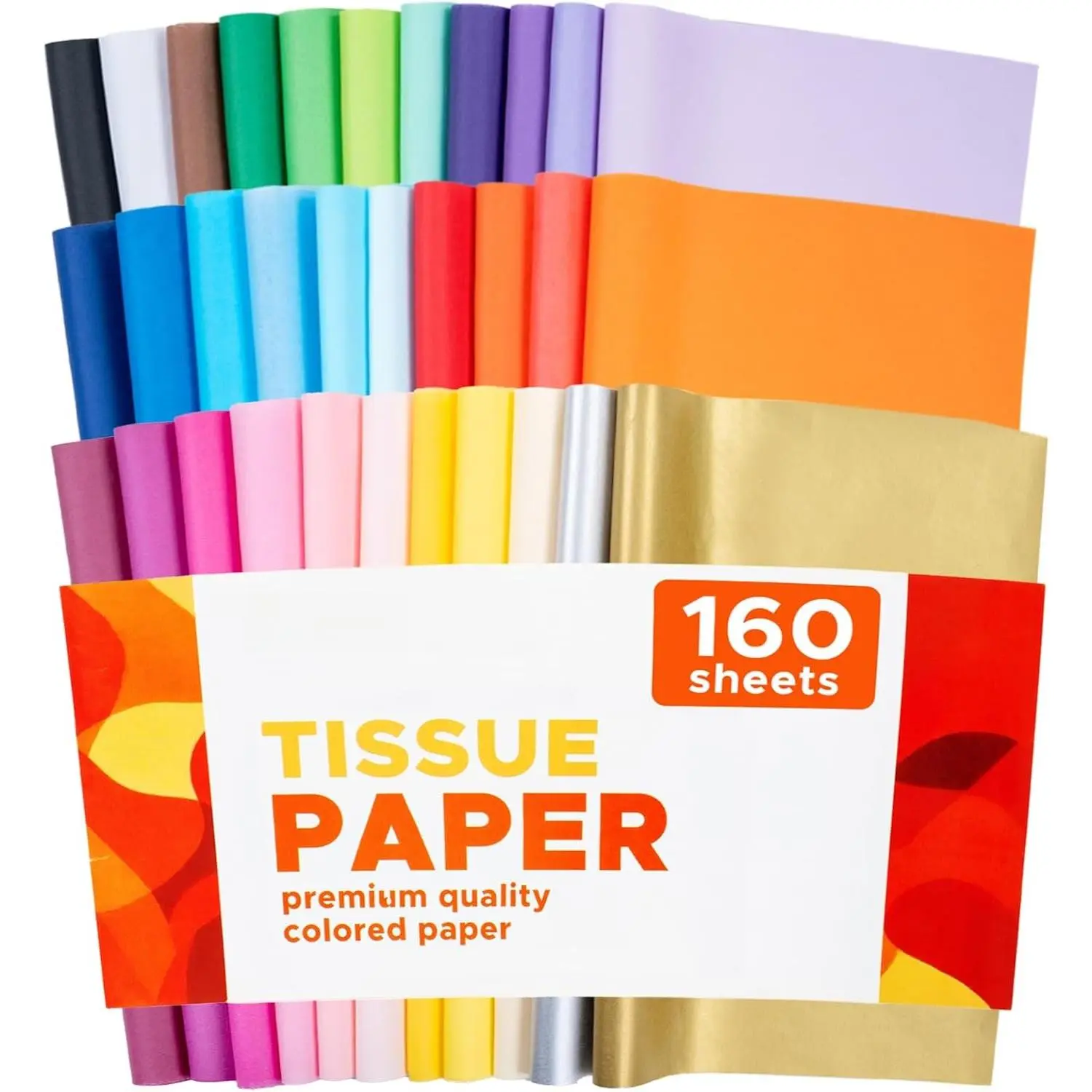 160 Sheets Colored Tissue Paper Bulk for  Bags, 20"x14", 32 Colors | Include   Color, Acid Free Wrapping Tissue Paper Crafts, Party Decors for Valentine, Birthday, Wedding, Xtmas