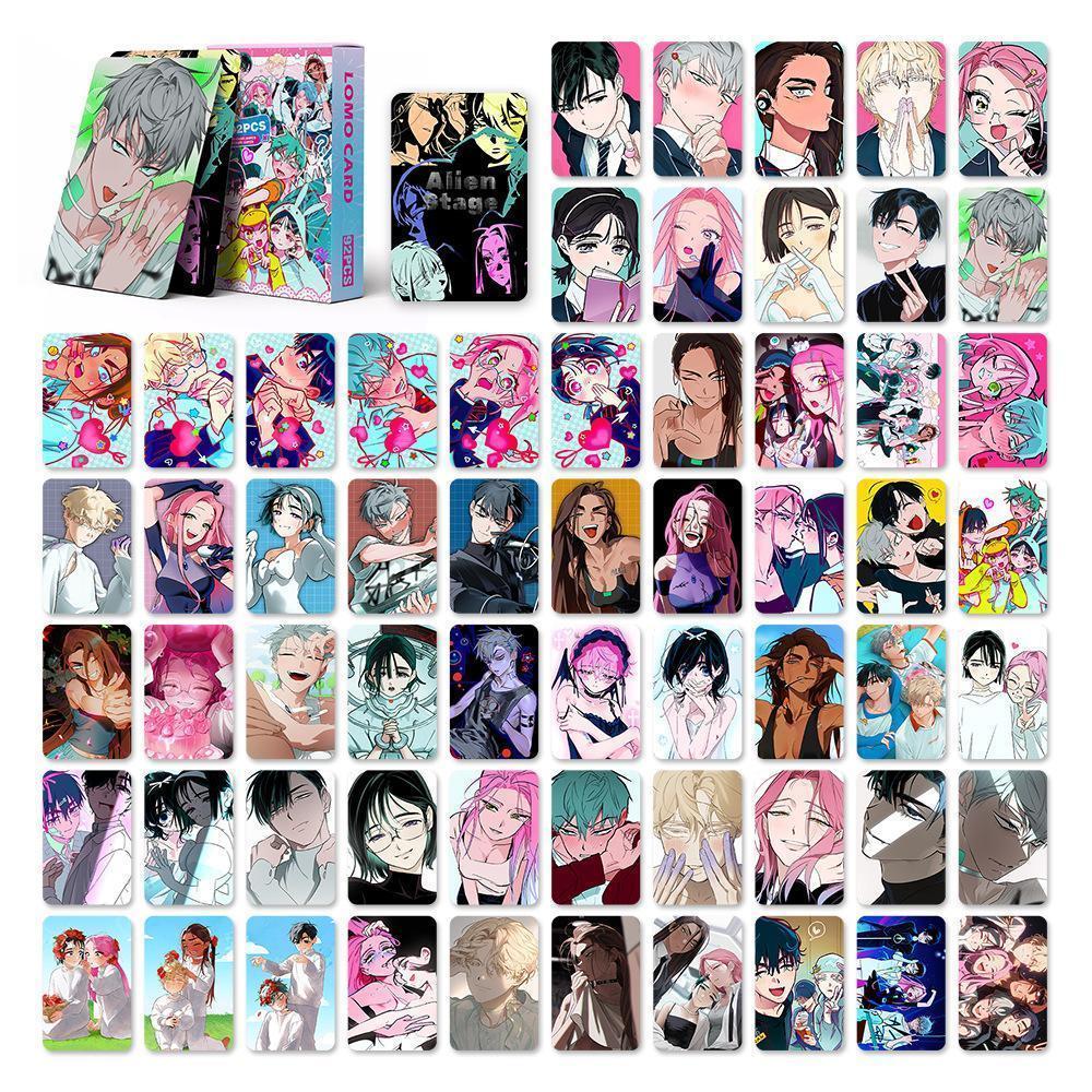 55/92Pcs/Pack Game Korean Manga Alien Stage Laser Card Mizi Sua Ivan Till Hyuna Luka Double Sided Printing Card LOMO Anime Card