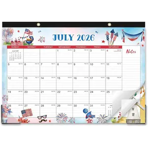 Desk Calendar 2026-2027 - 18 Monthly Large Desk/Wall Calendar, July 2026 - December 2027, 17" x 12", Thick Paper, Large Ruled Blocks, Calendar 2026-2027 with Protective Corner -  for  School & Office Organization