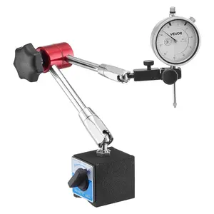 【DealsForYouDays】VEVOR Dial Test Indicator with Magnetic Flexible Base Stand, 0.001 inch Accuracy, 0-1 inch Range, Fine Adjustable Long Arm, Professional for Machine Set-Up, Narrow Area Measurement, Easy to Read