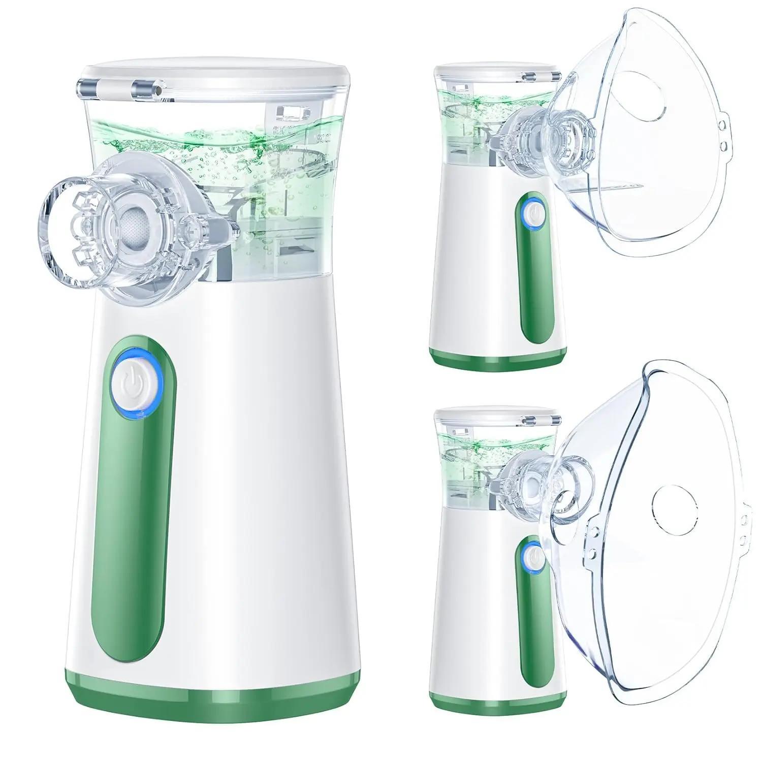 Portable Ultrasonic Nebulizers with 2 Modes, 1 Set Rechargeable Nebulizers with Mask & Mouthpiece, Personal Care Appliances for Home & Travel, USB Rechargeable Nebulizer