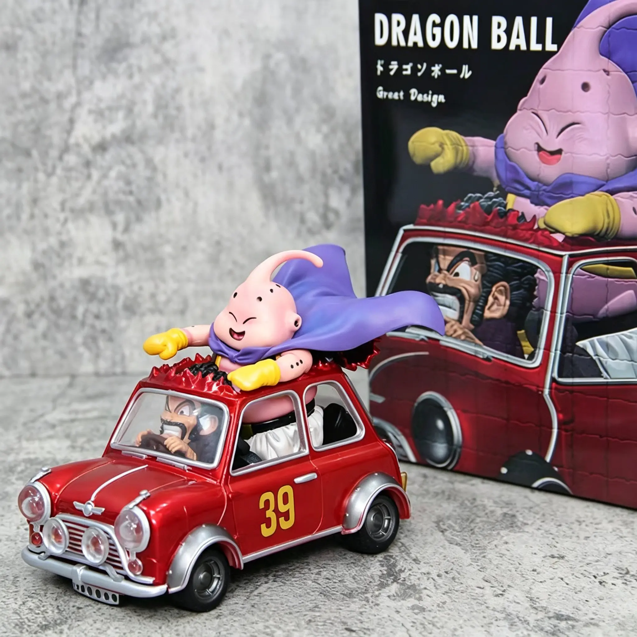 Dragon Ball Fun Scene Figure, Bulma & Satan Driving, Retro Car, Metal Finish, Detailed Design, Collectible, Desk Decor