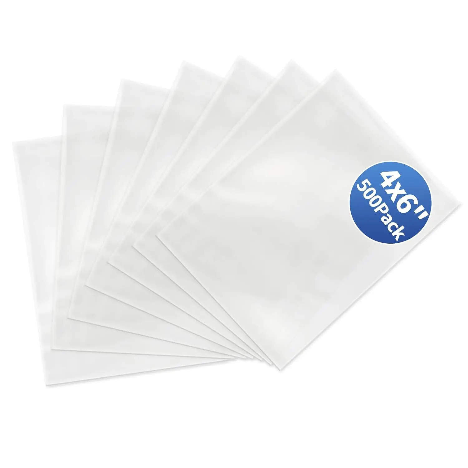 Shrink Wrap Bags 500 count 4x6 Inch Heat Shrink Seal Bags | Clear Plastic PVC Heat Shrink Wrap for Packagaing Soap, Bath Bombs, Makeup, Candles, Small Gifts, Jars, Homemade DIY Projects