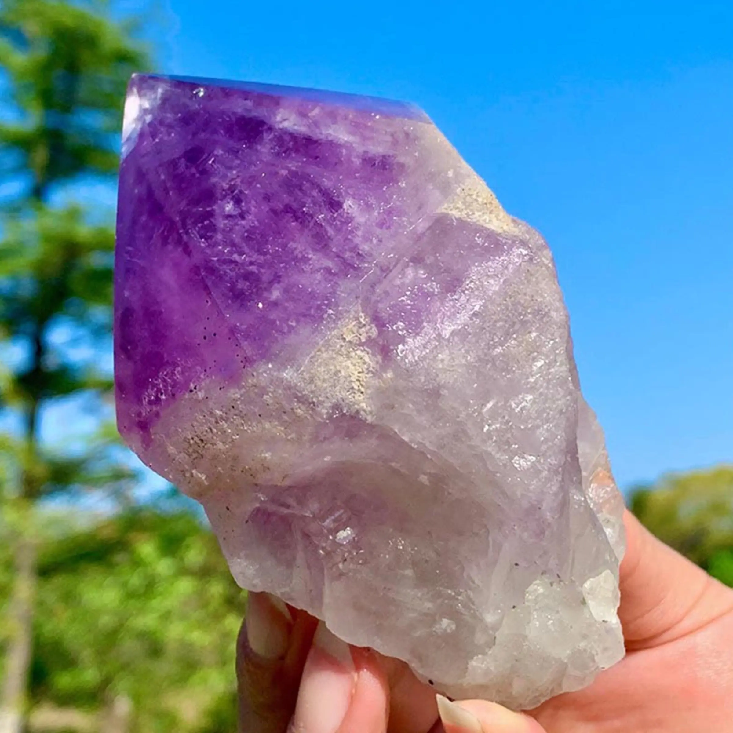 1 rough natural amethyst tooth tip, high-quality amethyst material, large head quartz specimen, an excellent gift for friends, Crystal Raw Stones, Crystal Ornaments