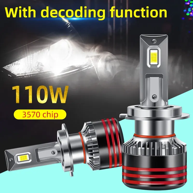 H7 H4 H1 LED Headlight 110W 11000LM High Power Spotlight H1 LED Headlamp CANBUS Fog Lights Super Bright Auto LED Lamps