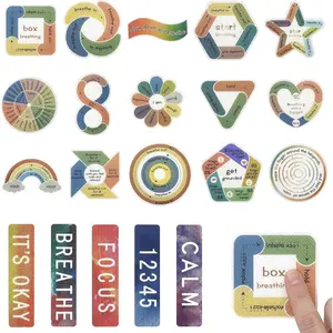 20 count Sensory Stickers for   & Mindfulness,Boho  Calm Strips & Textured Fidget Stickers for Mood,Desk Fidget Tools for Classroom, Office & Mental
