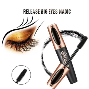 4D Volumizing Lash Lift Cosmetic Mascara - Silicone Brush, Extra Lengthening, Curling, Waterproof, Smudge-Proof, Long-Lasting Definition, Single Item Makeup